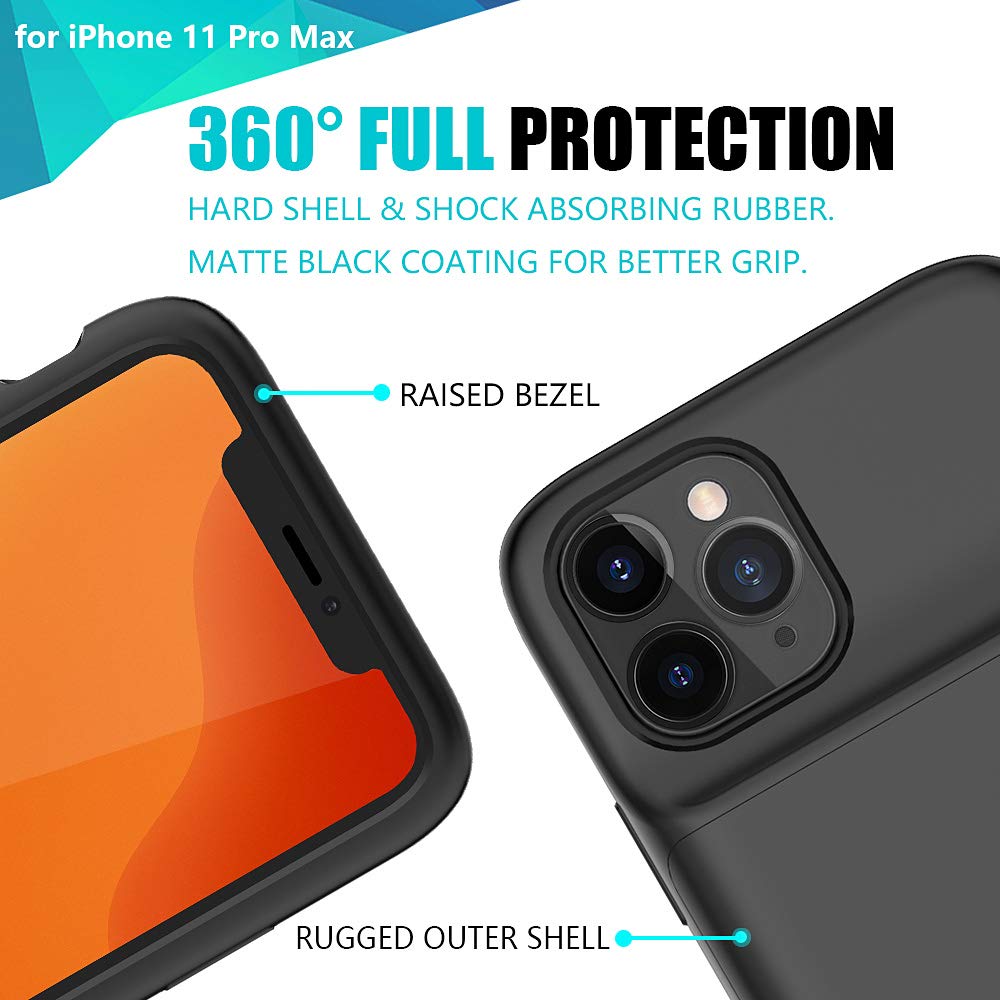 iPhone 11 Pro Max Slim Battery Case 5000mAh – Black | Aus Power Banks
