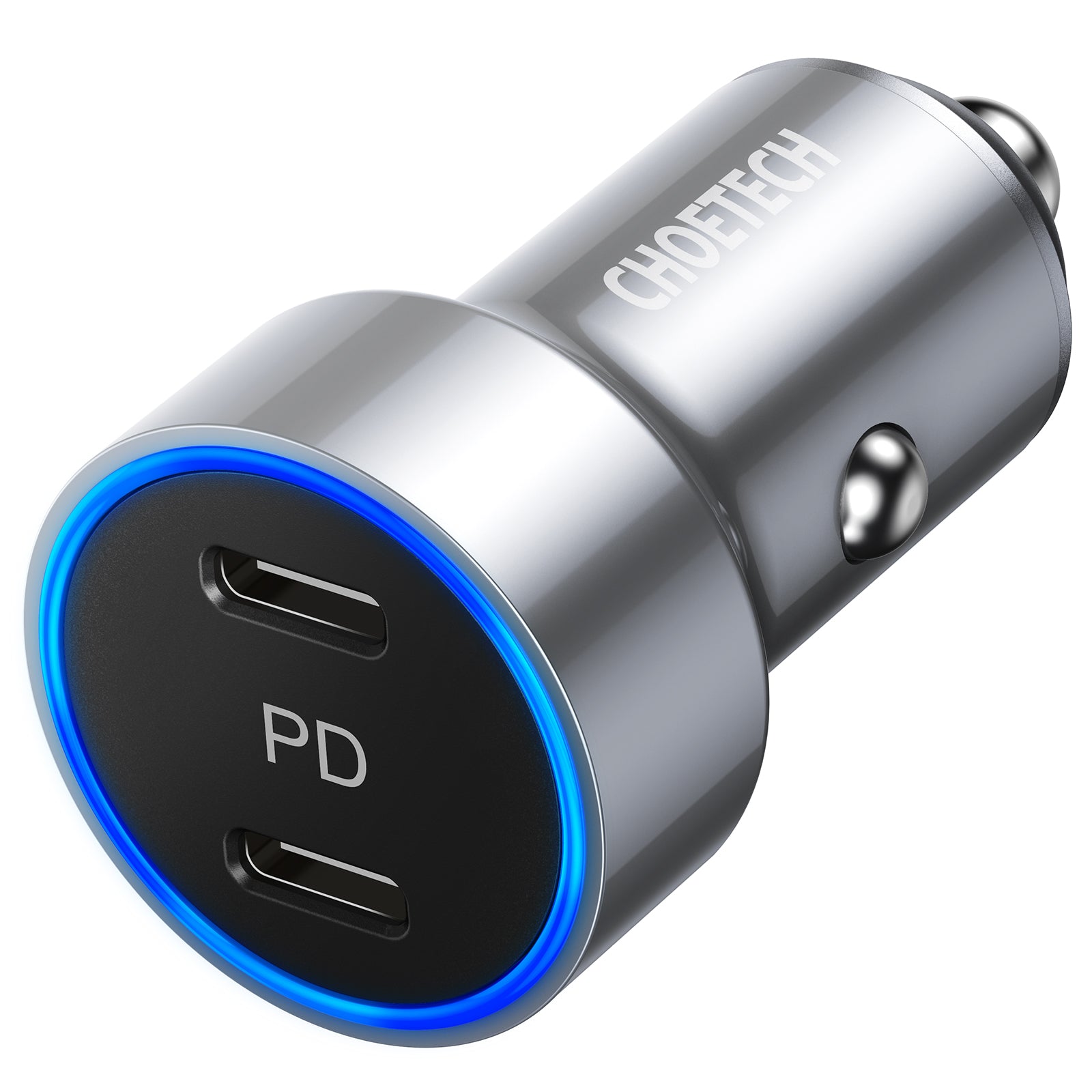 Choetech Dual USB Type C Car Charger 40W – Silver | Aus Power Banks